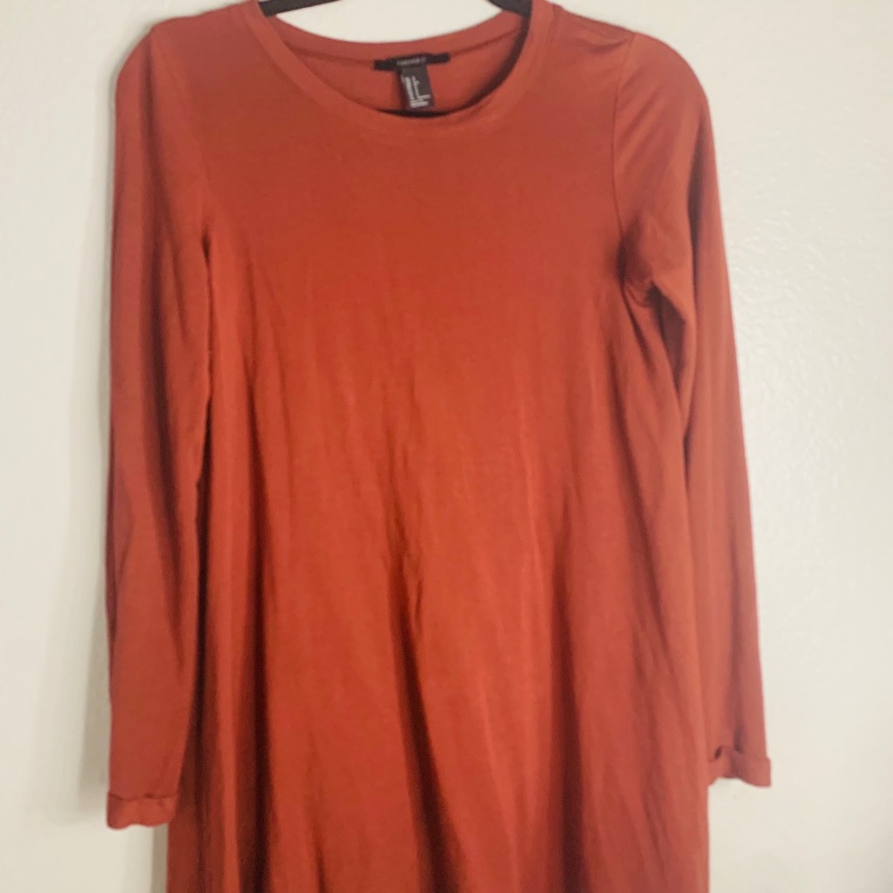 Long sleeve Rust dress